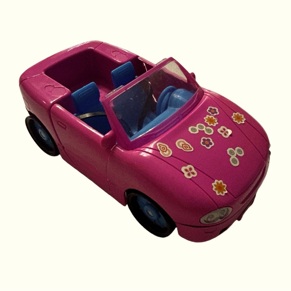 Mattel Polly Pocket Convertible Pink Car 2006 7" Doll Accessory Toy GUC